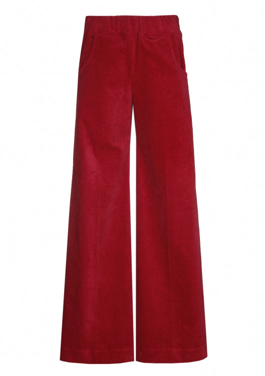 SEA ME HAPPY WOODY PANTS CORDUROY WINE RED - S. LABELS