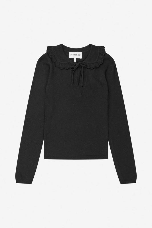 MUNTHE LIVO KNIT POLO BLACK