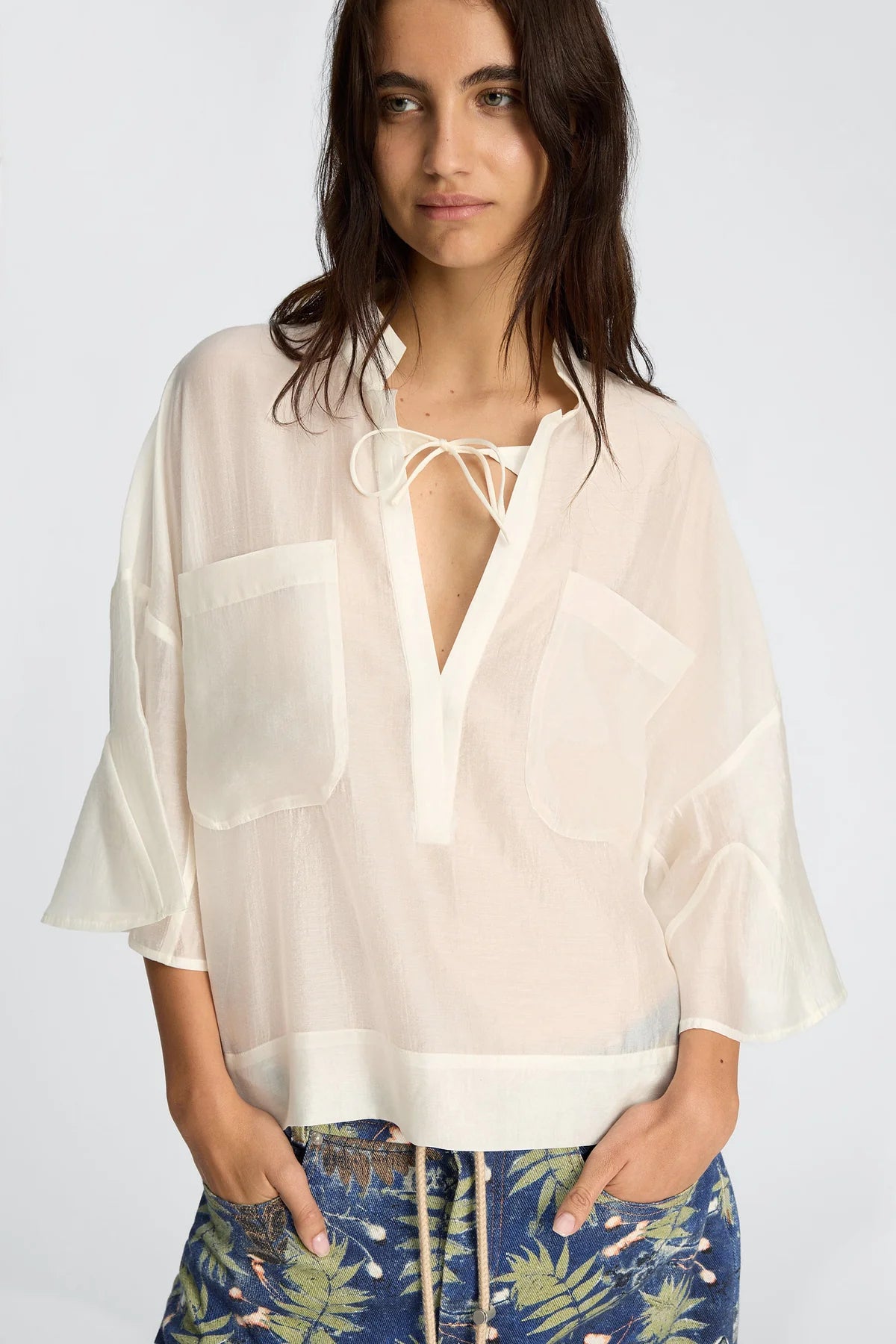 MUNTHE BIRKSON BLOUSE IVORY - S. LABELS