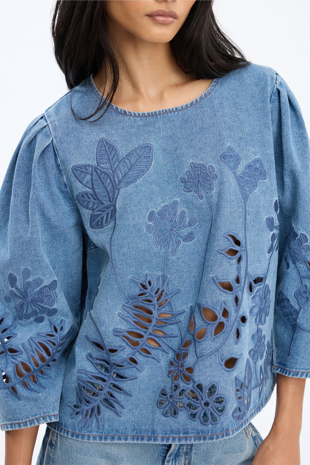 MUNTHE BRAMBLE TOP DENIM - S. LABELS