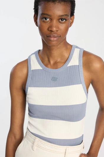 MUNTHE TEZZA TANKTOP STREEP BLAUW - S. LABELS