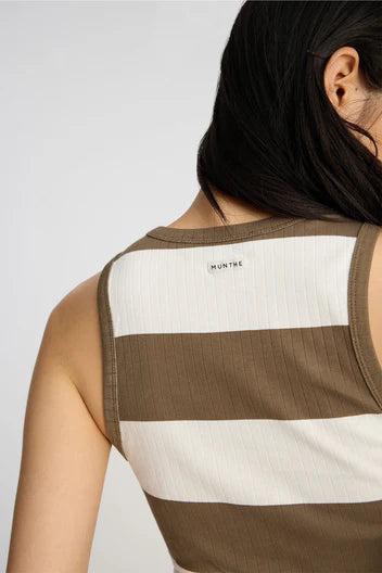 MUNTHE TEZZA TANKTOP STREEP MOCCA - S. LABELS