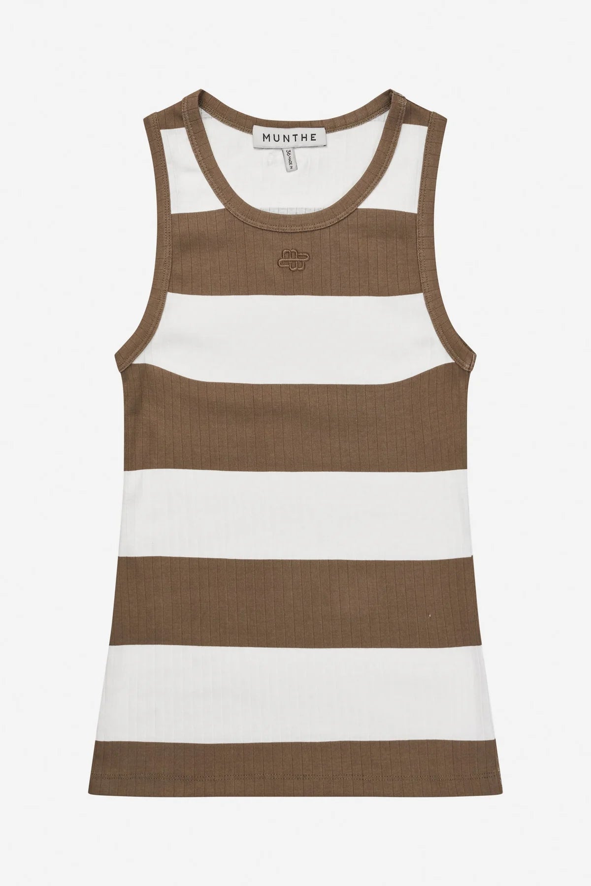 MUNTHE TEZZA TANKTOP STREEP MOCCA - S. LABELS