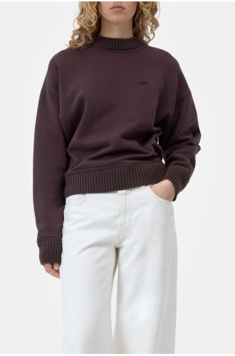 CLOSED KNIT COLLAR SWEATER BROWN