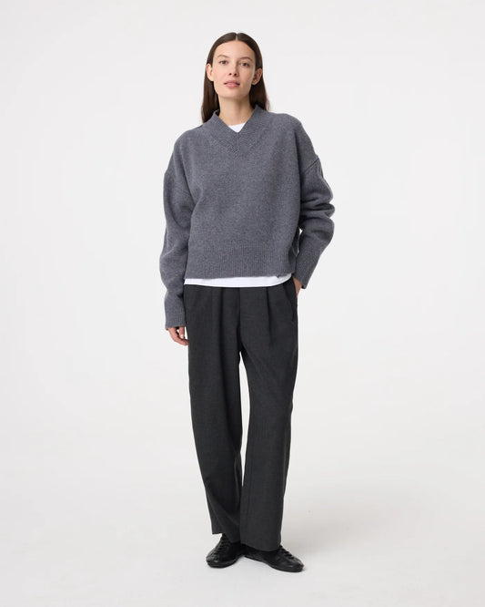 KNIT-TED JEAN PULLOVER GRIJS
