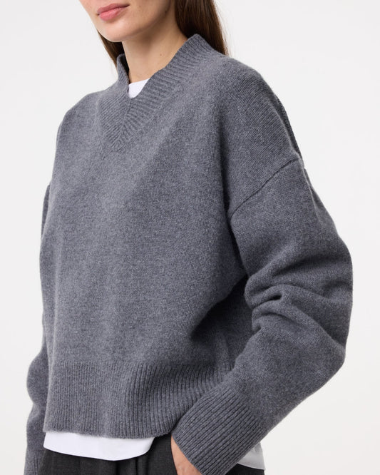 KNIT-TED JEAN PULLOVER ANTRA GRIJS
