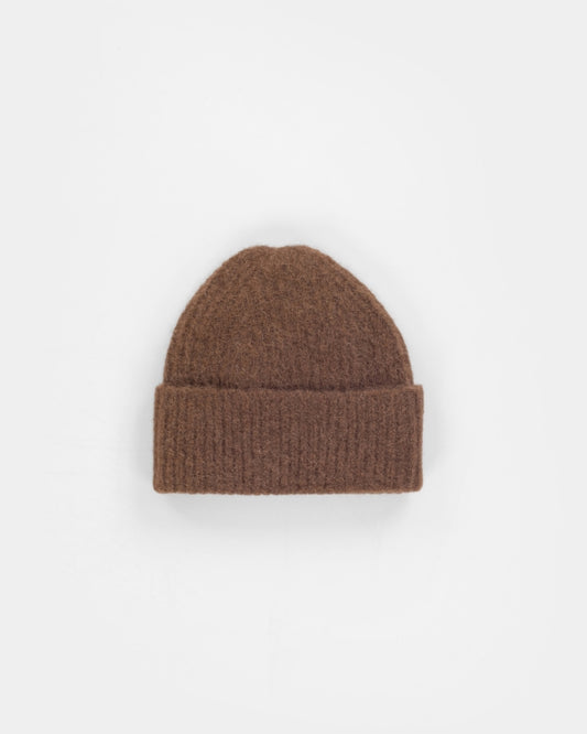KNIT-TED NORA BEANIE MID BROWN