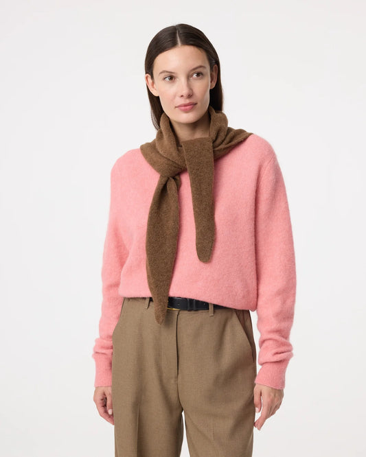 KNIT-TED TRICJA SCARF MID BROWN