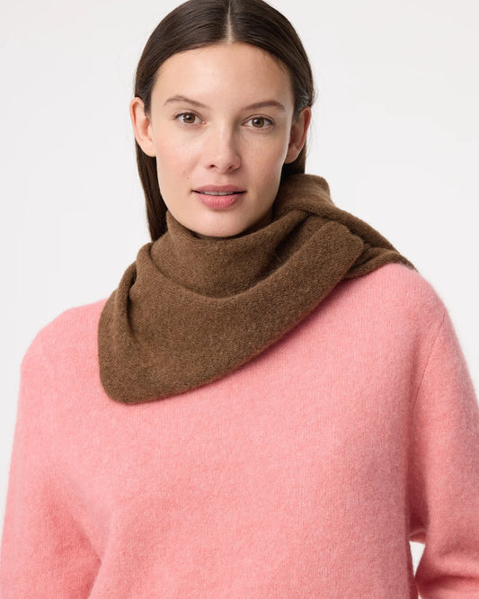 KNIT-TED TRICJA SCARF MID BROWN
