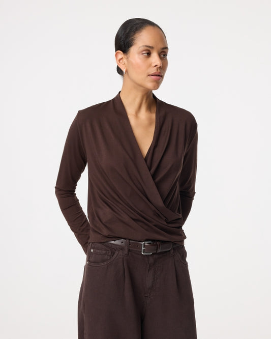 KNIT-TED JETTY TOP CHOCO