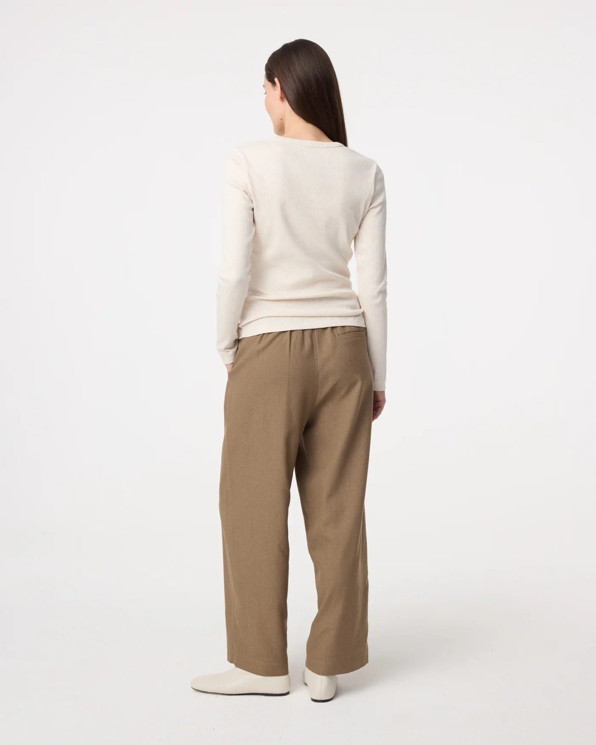 KNIT-TED KALEY TOP SAND MELANGE - S. LABELS