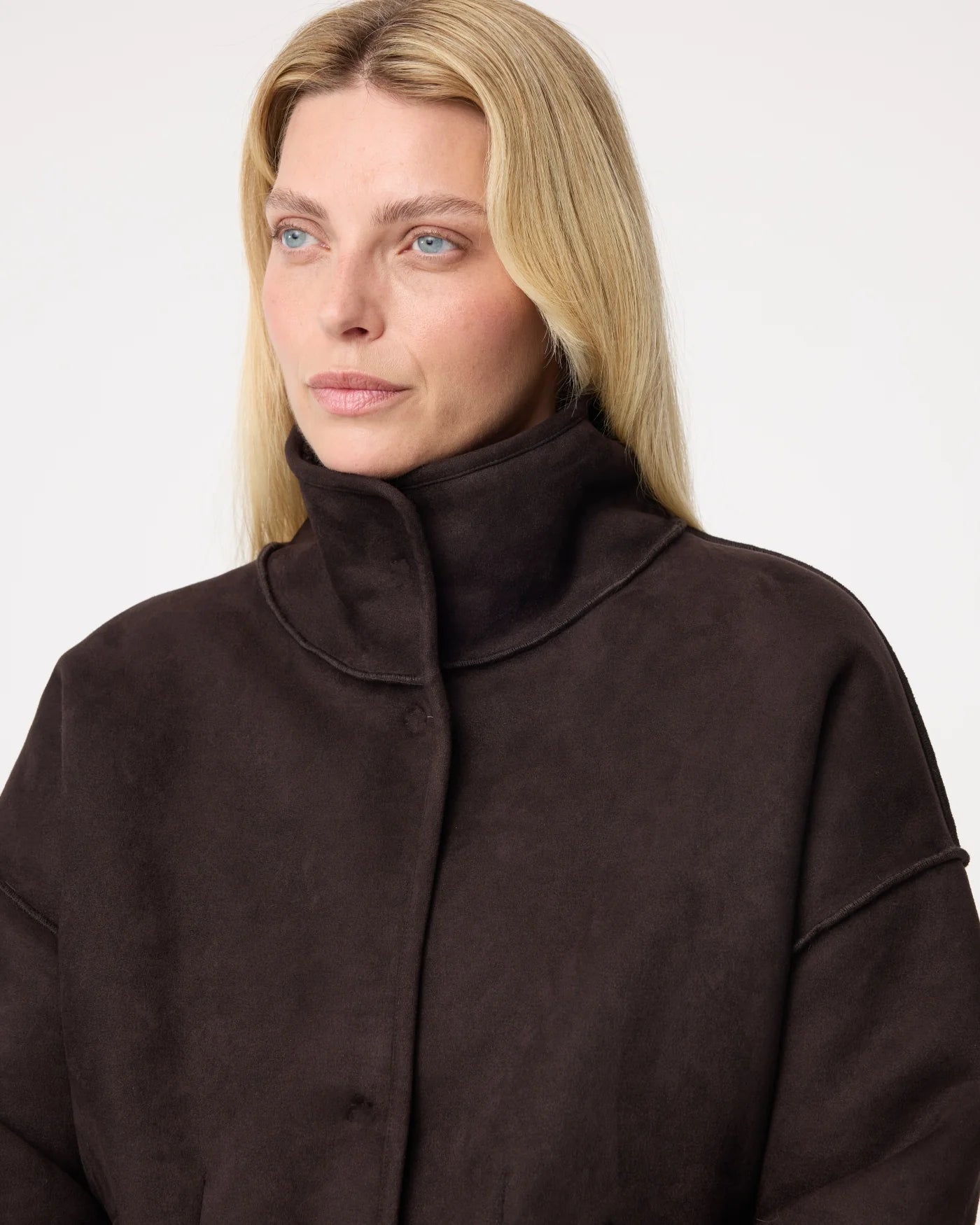 KNIT-TED JILL REVERSIBLE JACKET CHOCO