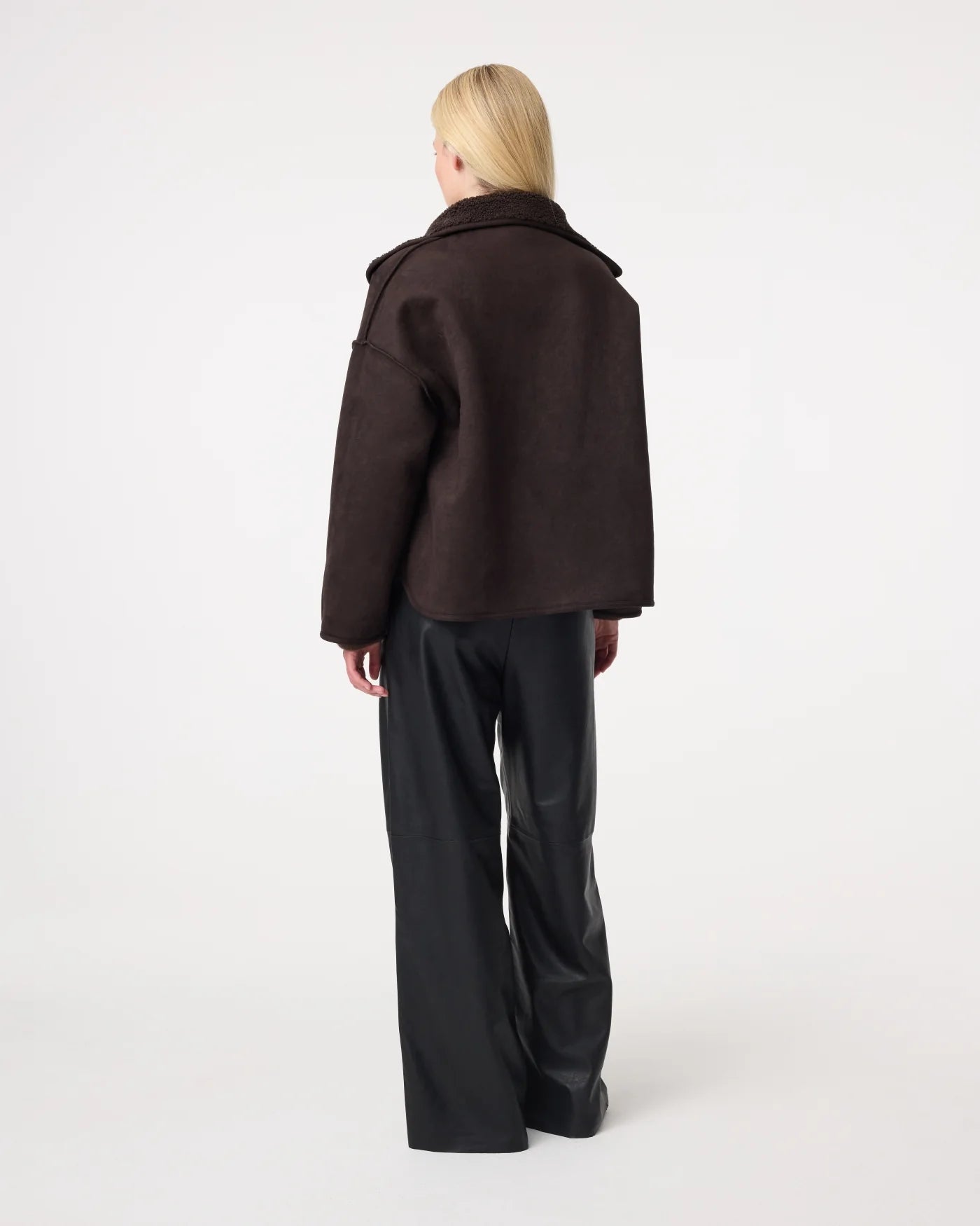 KNIT-TED JILL REVERSIBLE JACKET CHOCO