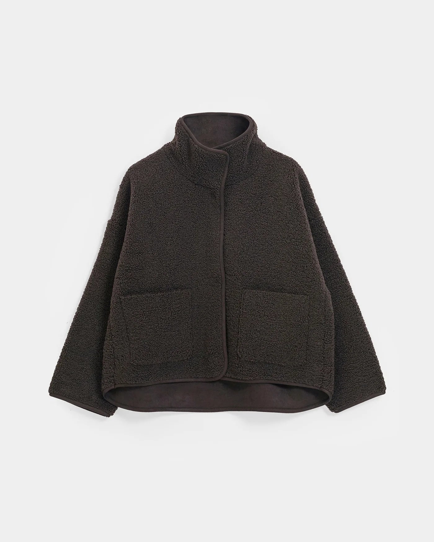 KNIT-TED JILL REVERSIBLE JACKET CHOCO