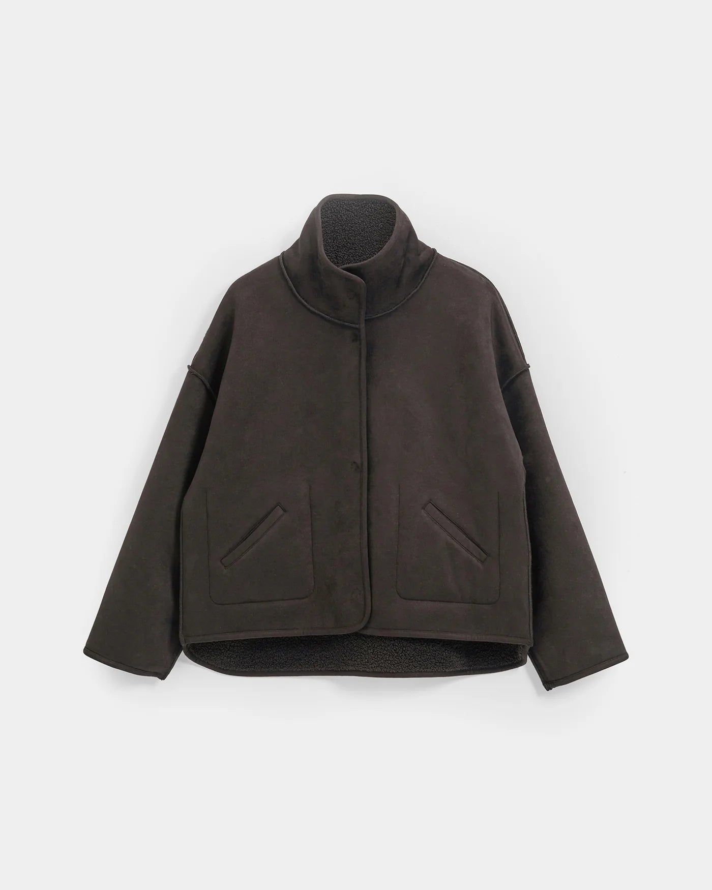 KNIT-TED JILL REVERSIBLE JACKET CHOCO