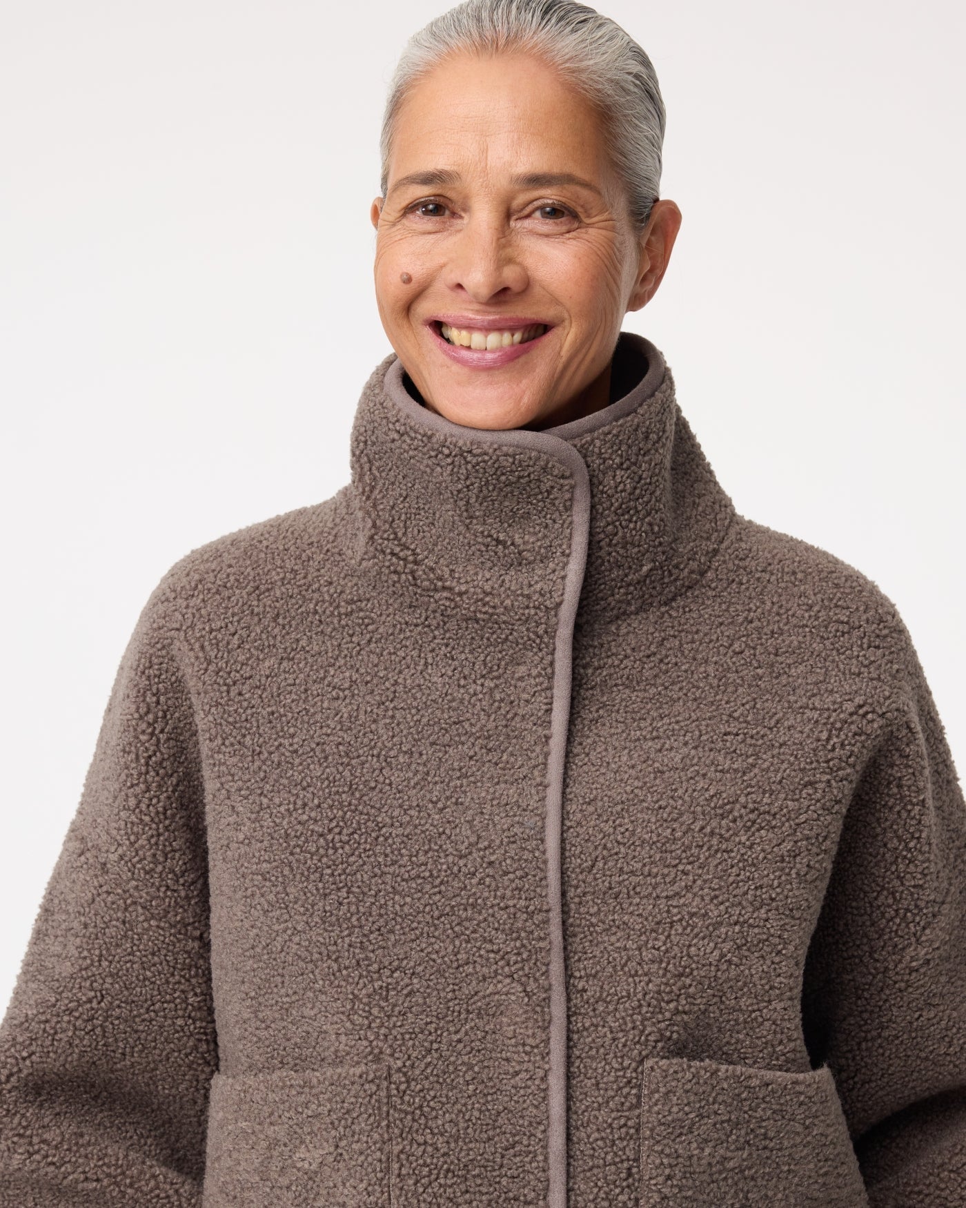 KNIT-TED JILL REVERSIBLE JACKET WALNUT
