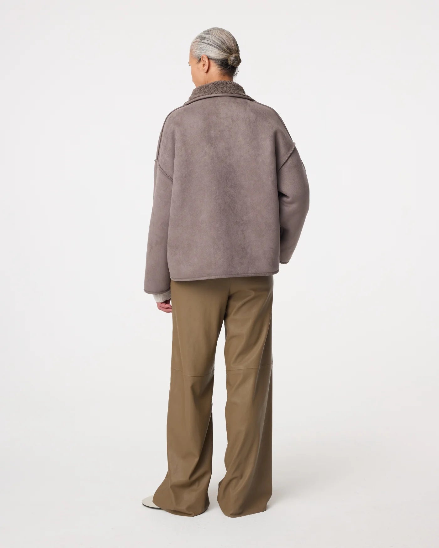 KNIT-TED JILL REVERSIBLE JACKET WALNUT