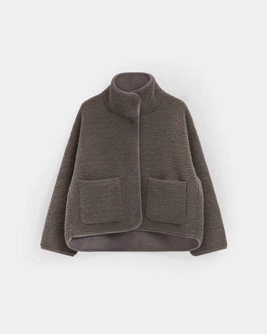 KNIT-TED JILL REVERSIBLE JACKET WALNUT