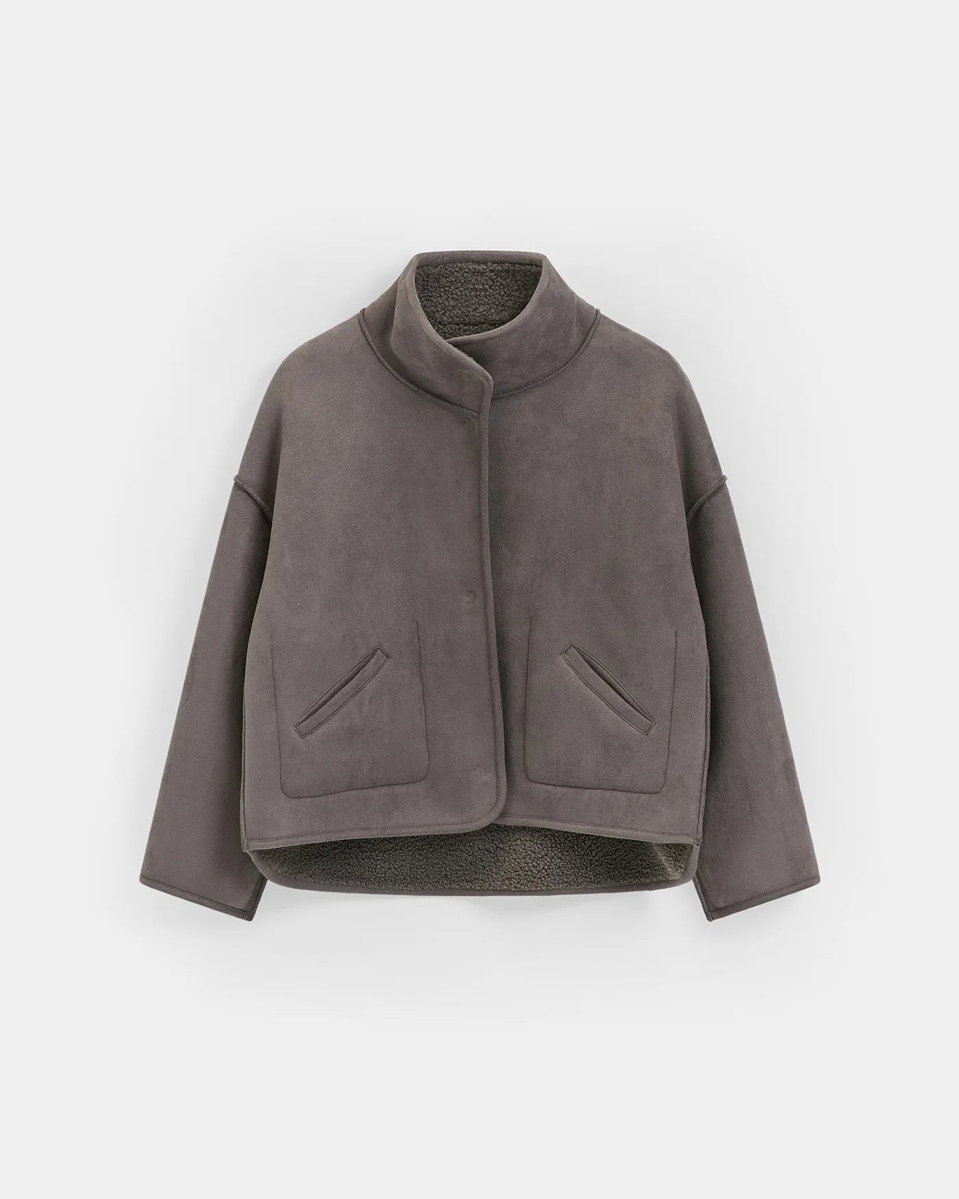 KNIT-TED JILL REVERSIBLE JACKET WALNUT