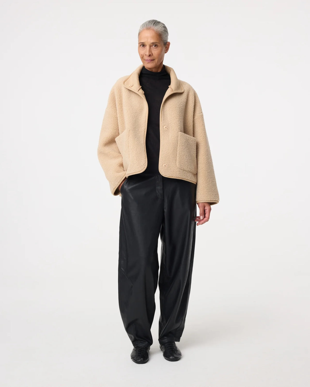 KNIT-TED JILL REVERSIBLE JACKET SAND - S. LABELS