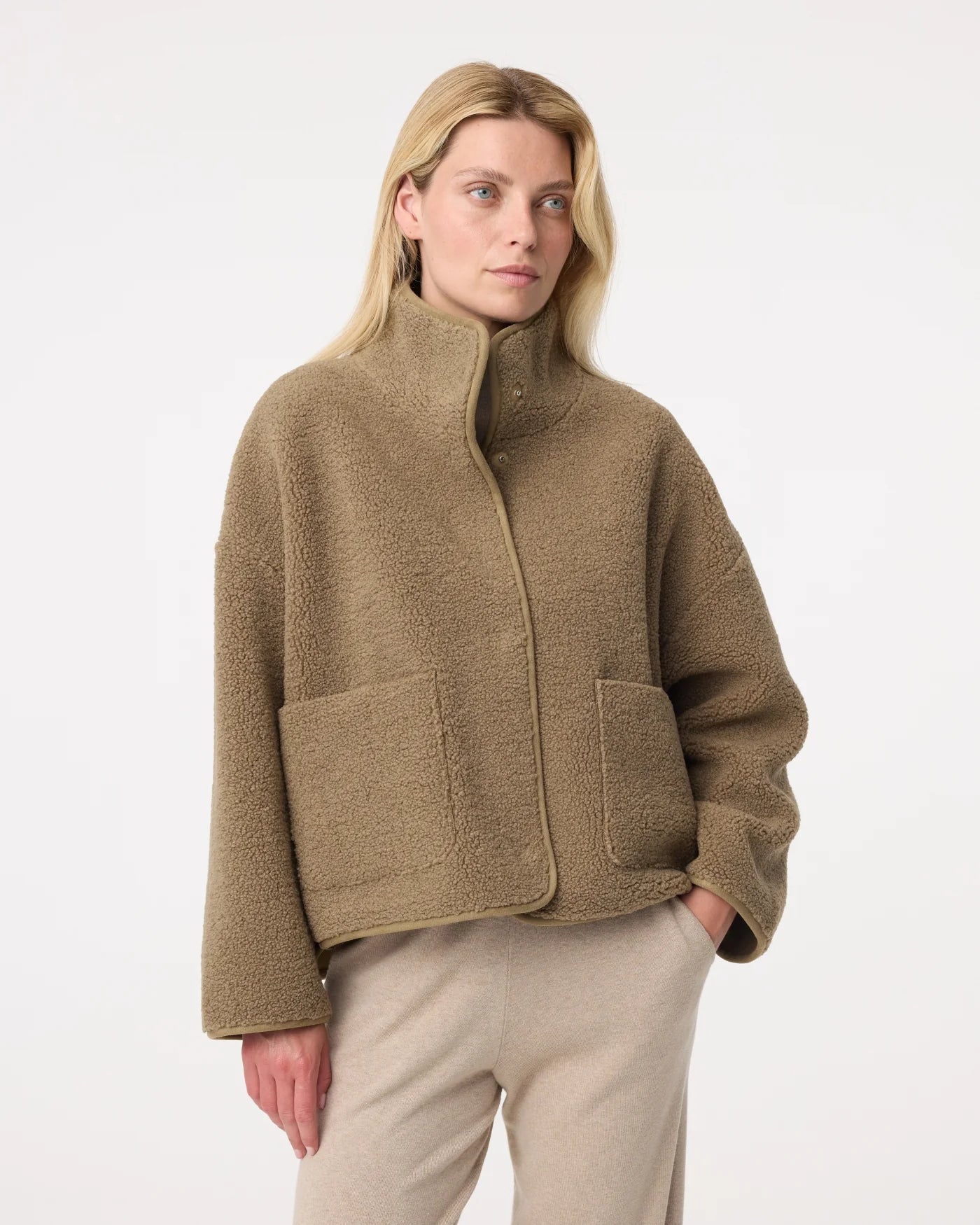 KNIT-TED JILL REVERSIBLE JACKET MOSS