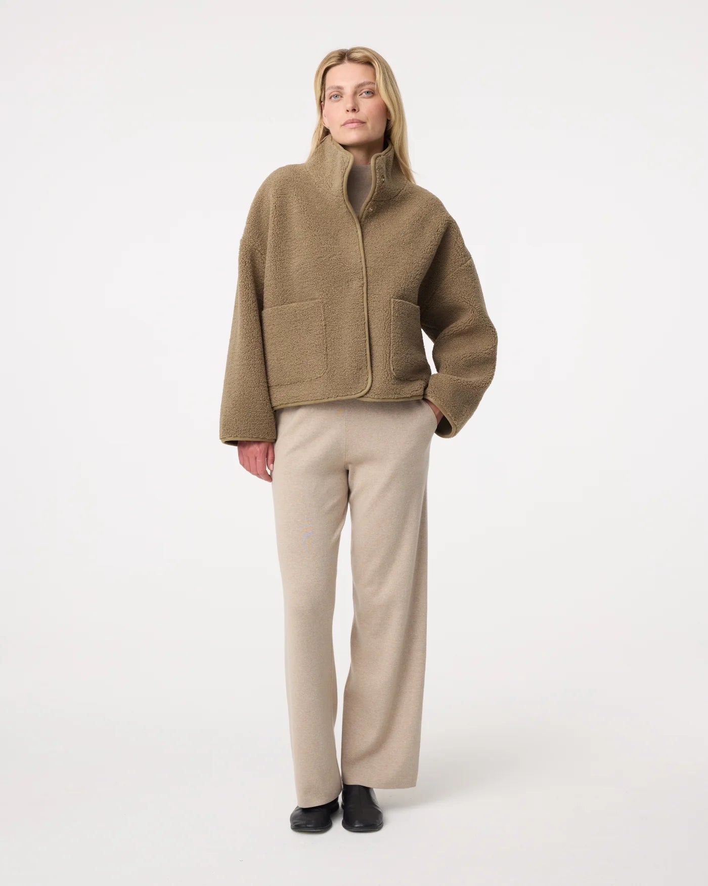 KNIT-TED JILL REVERSIBLE JACKET MOSS