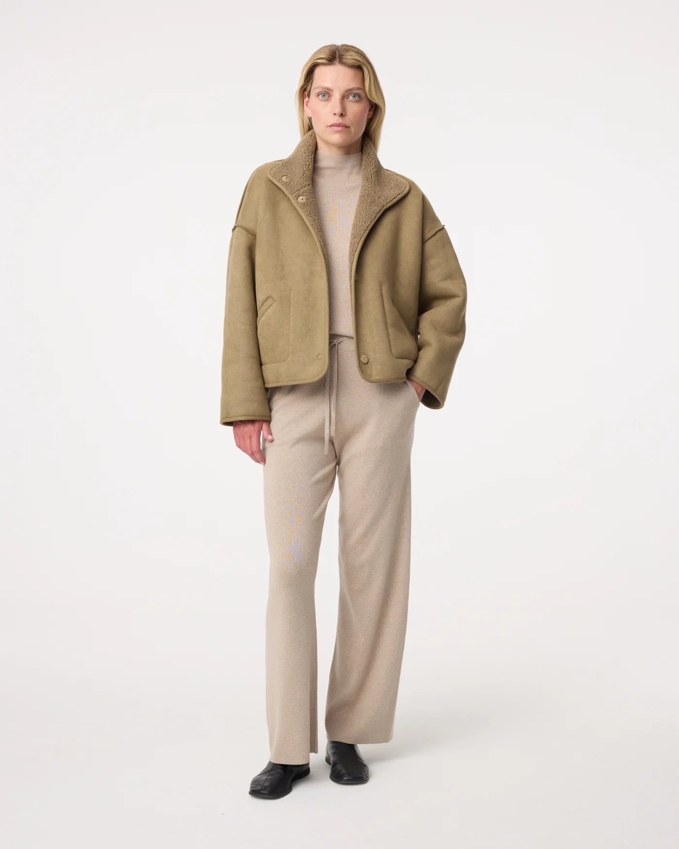 KNIT-TED JILL REVERSIBLE JACKET MOSS