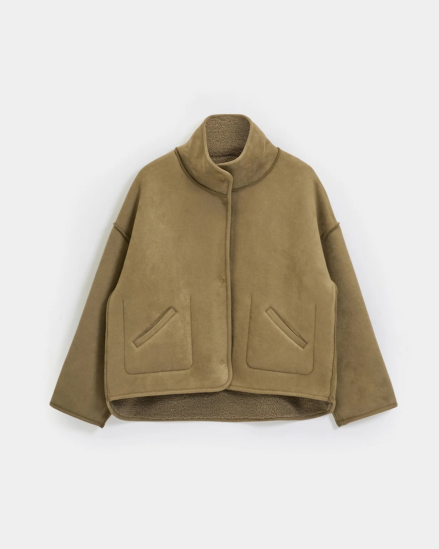KNIT-TED JILL REVERSIBLE JACKET MOSS