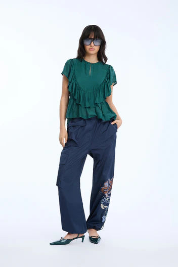 MUNTHE NULLE TOP DARK GREEN - S. LABELS