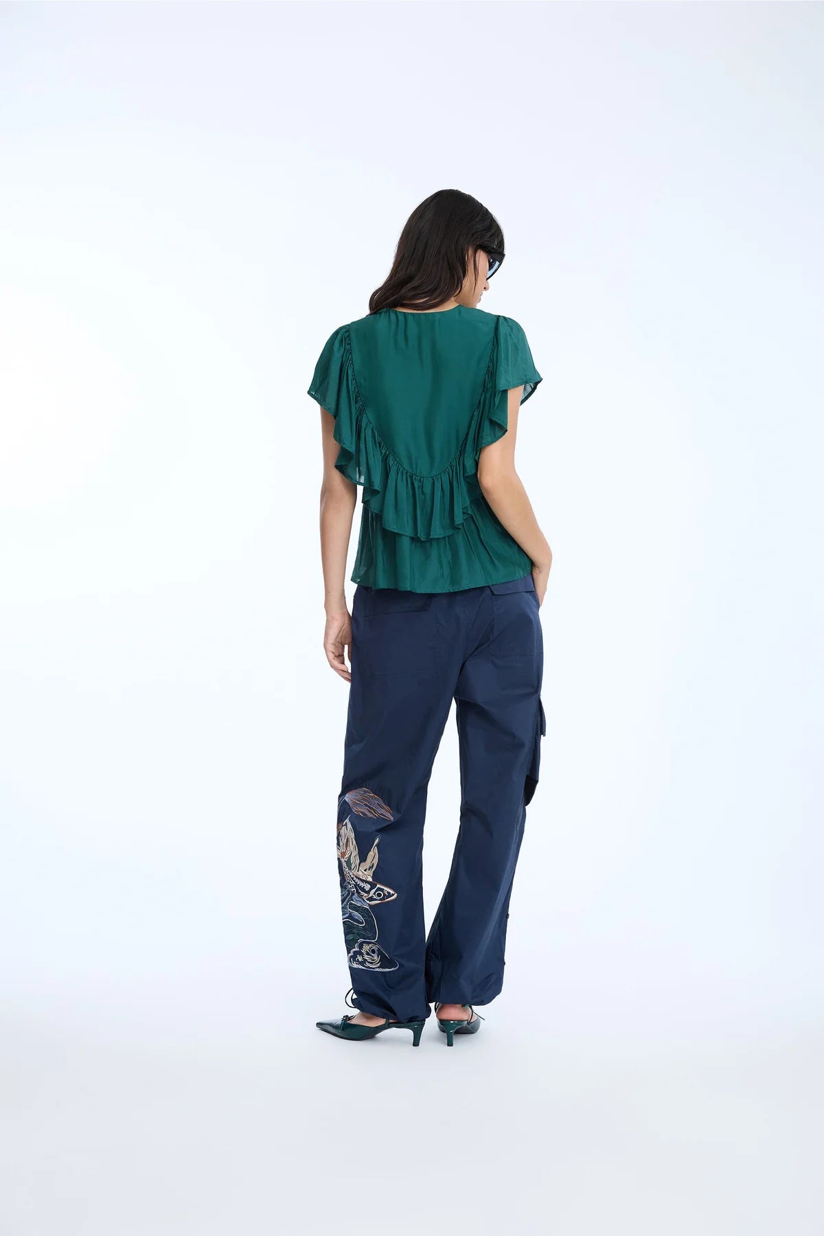 MUNTHE NULLE TOP DARK GREEN - S. LABELS