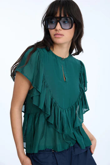 MUNTHE NULLE TOP DARK GREEN - S. LABELS