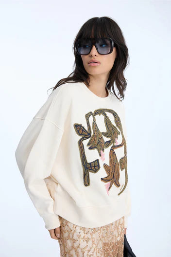 MUNTHE NAKOA SWEATSHIRT CREME - S. LABELS