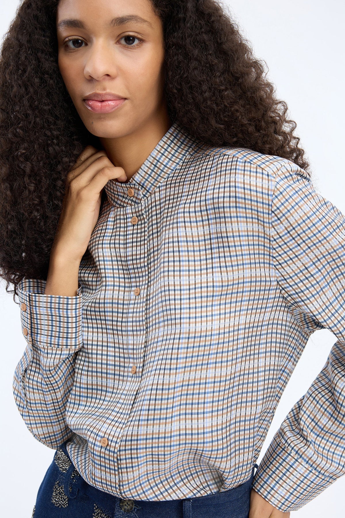 MUNTHE VEILING GERUITE BLOUSE MET STRIK