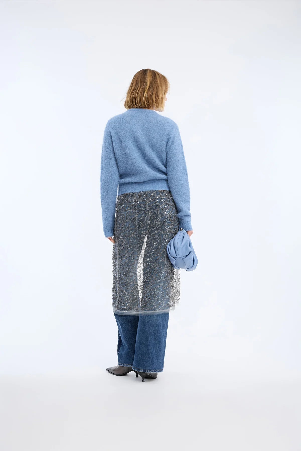 MUNTHE VOVILLA KNIT VEST BLAUW