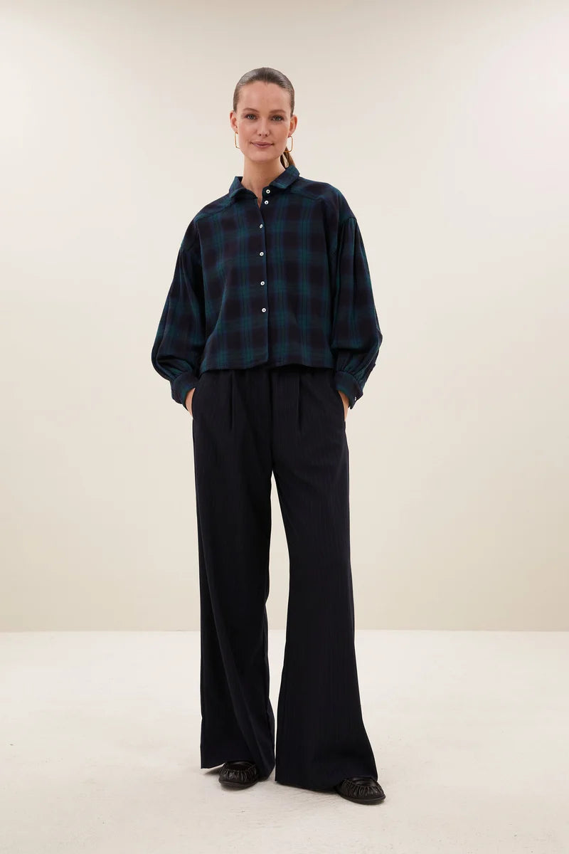 BY BAR SARAH CHECK BLOUSE