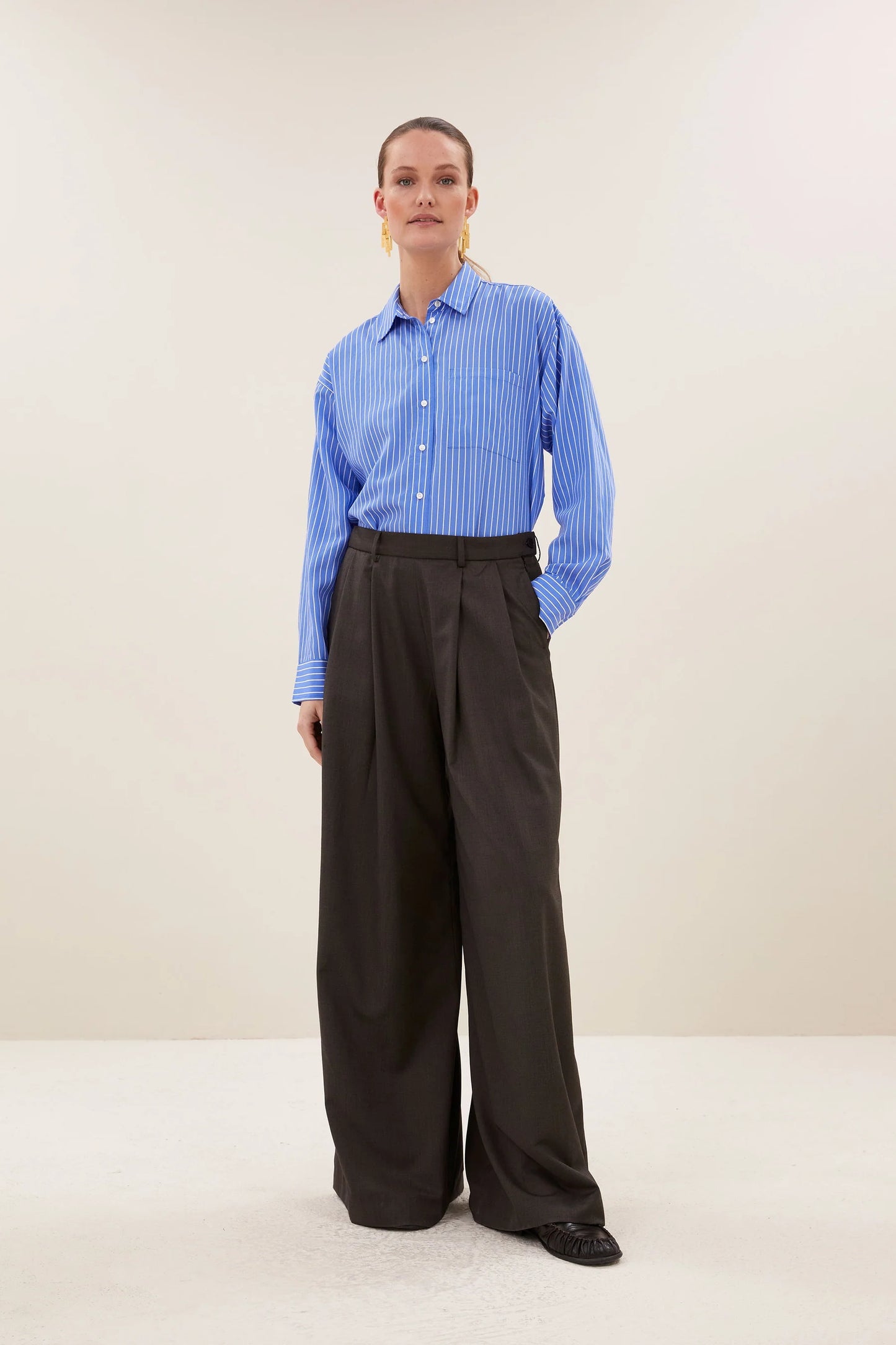 BY BAR LISE STRIPE BLOUSE AZUR
