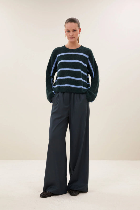 BY BAR VIDE STRIPE PULLOVER GREEN