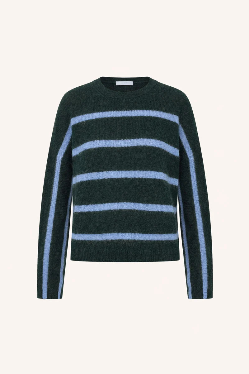 BY BAR VIDE STRIPE PULLOVER GREEN