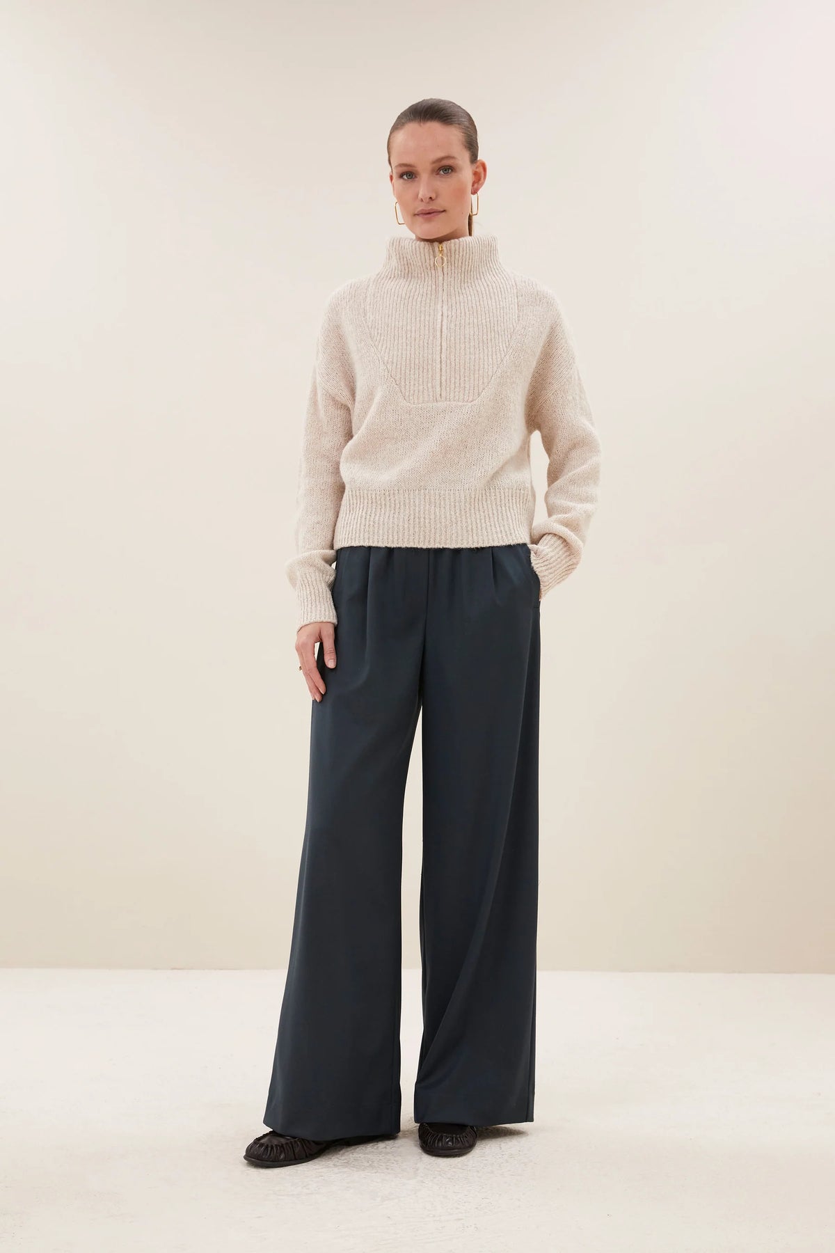 BY BAR BOXY BEAU PULLOVER CHALK