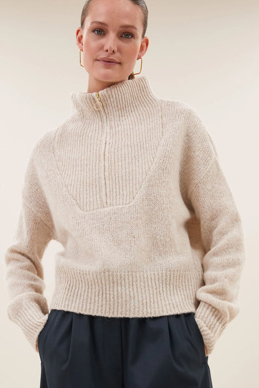 BY BAR BOXY BEAU PULLOVER CHALK