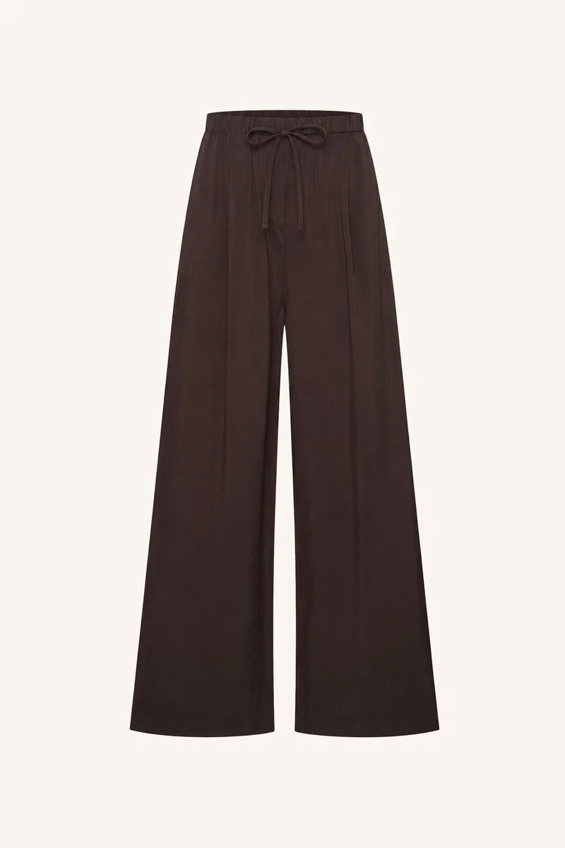 BY BAR PELLE SATIN STRIPE PANTS ESPRESSO