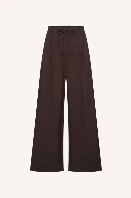 BY BAR PELLE SATIN STRIPE PANTS ESPRESSO