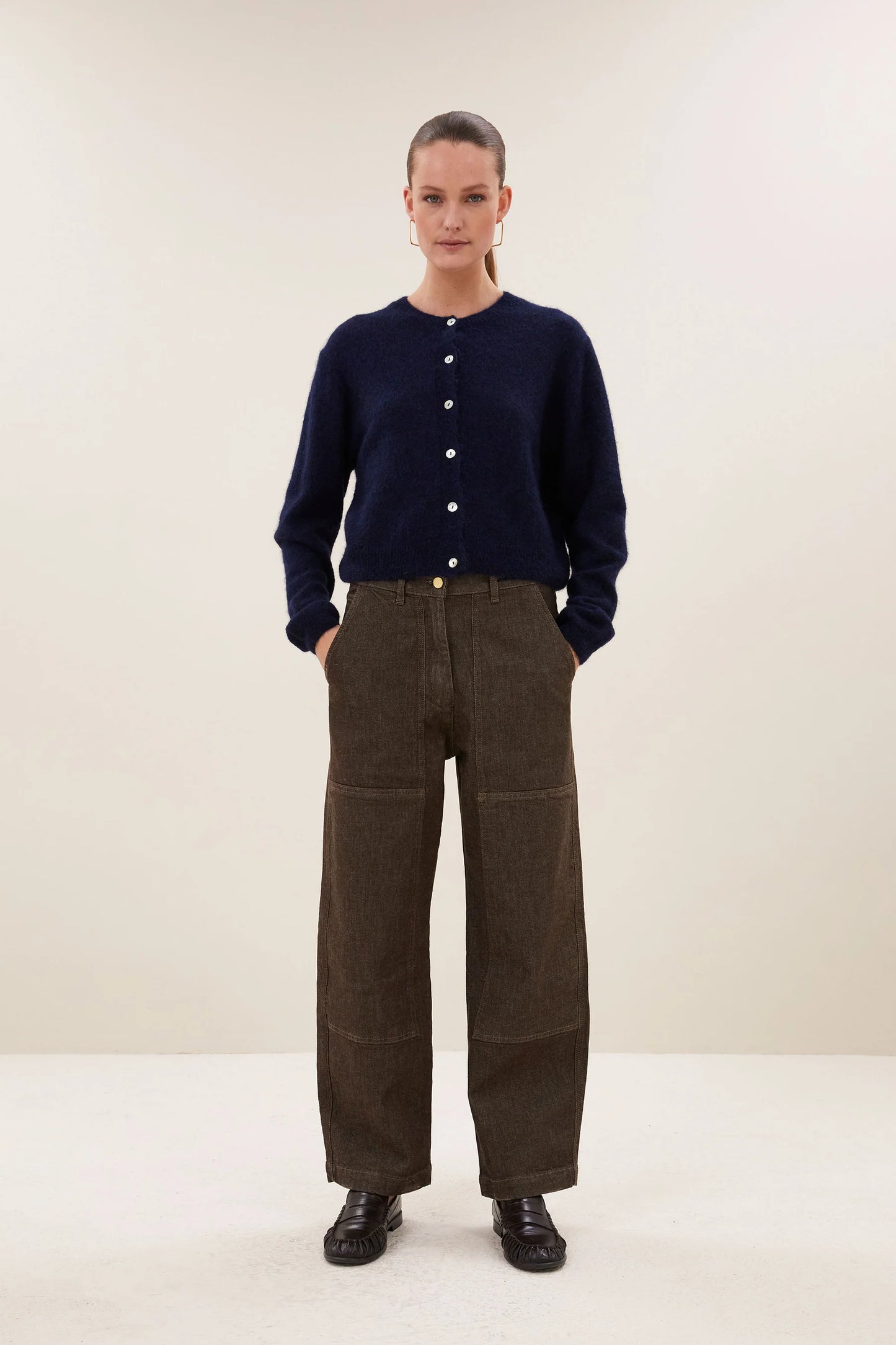 BY BAR JENNA WORKER JEANS DARK BROWN