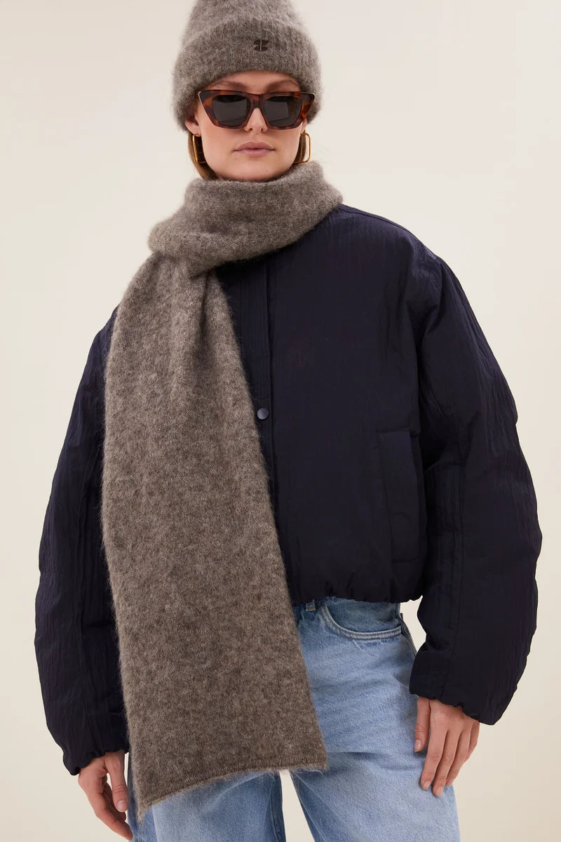 BY BAR LEAH NORTON SCARF DARK BISCUIT