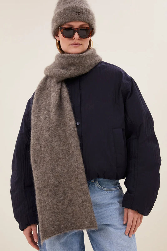 BY BAR LEAH NORTON SCARF DARK BISCUIT