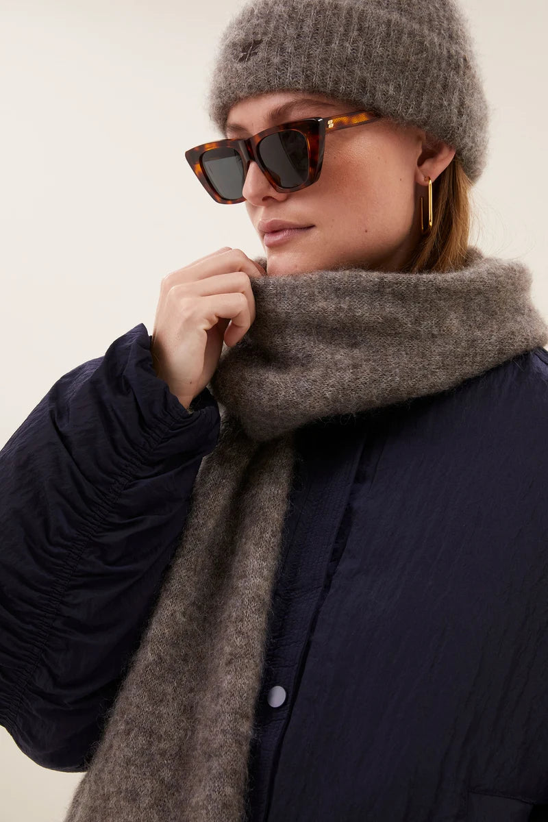 BY BAR LEAH NORTON SCARF DARK BISCUIT