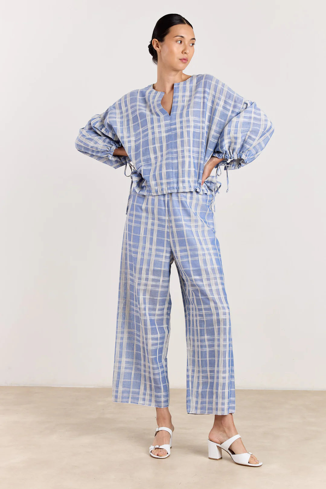 STUDIO CLIQUE GABY BLOUSE BLAUW/WIT