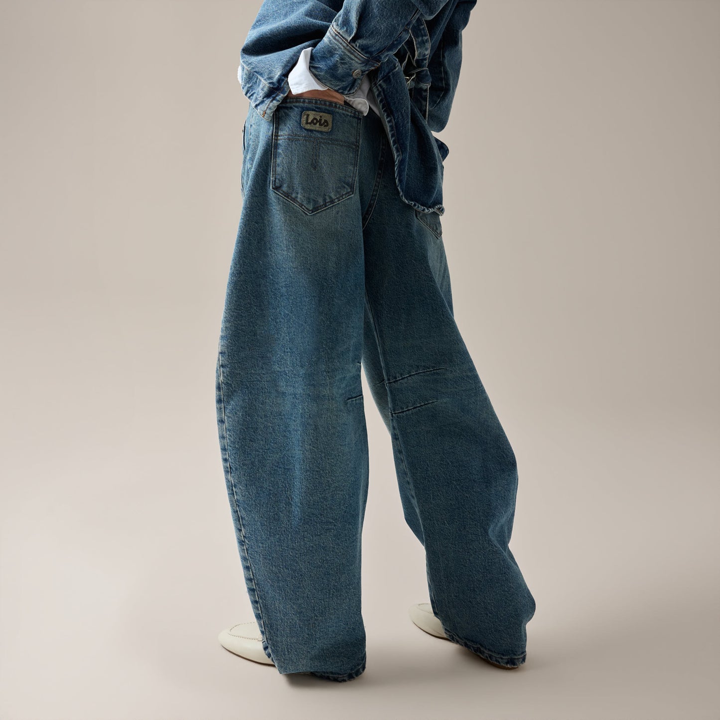 LOIS ALIANA PLEATED BARREL JEANS BARRIL WINTER