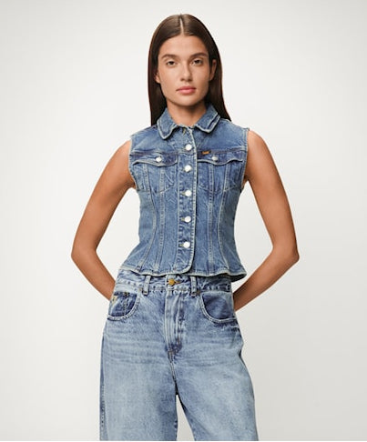 LOIS CELINE VEST STONE - S. LABELS