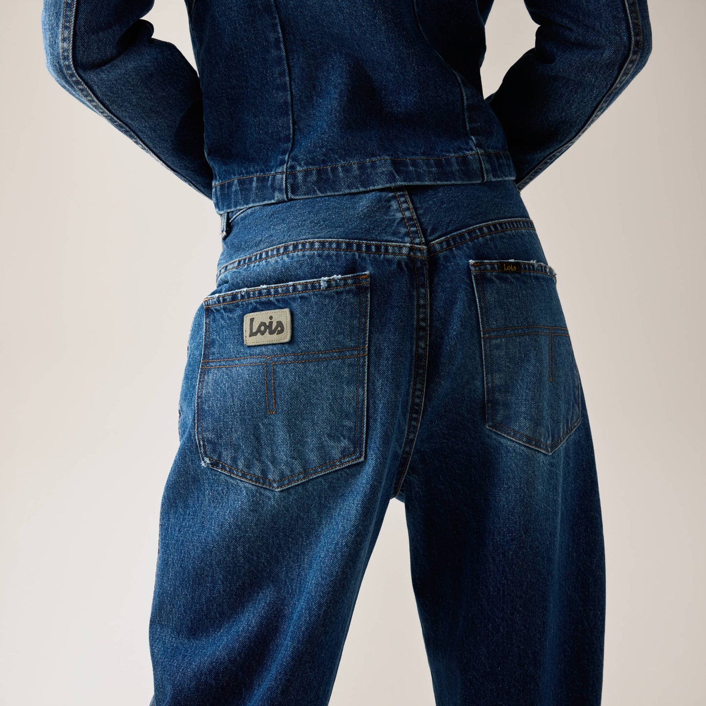 LOIS DALI BARREL CHINO DARK STONE